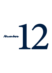 Number 12 White X Dark Navy