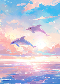 絕美の海豚跳躍海洋❤️