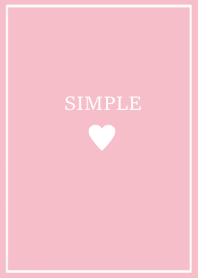 SIMPLE HEART =pink white=