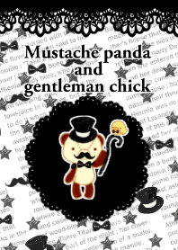 Mustache panda and gentleman chick
