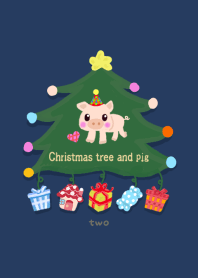 Christmas tree and pig design02