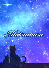 まつむら用★星空と猫シルエット