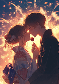 慶祝跨年煙火の恩愛情侶❤️