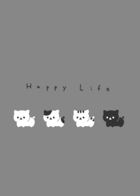 แมวเมี้ยว | gray black.