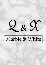 Q&X-Marble&White-Initial