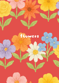 Flowers a la carte06 on red