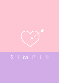 シンプル ハート(パープル ピンク) V.7