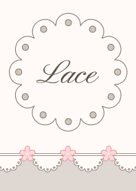 Lace 002-2 (Cherry blossoms/Pink Beige)