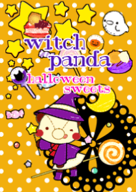 Witch panda halloween sweets