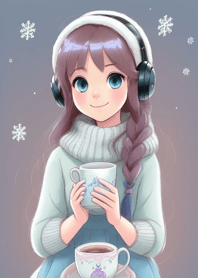 Afternoon coffee time-Sweet girl f19d44