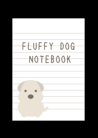 FLUFFY DOG NOTEBOOK/BLACK