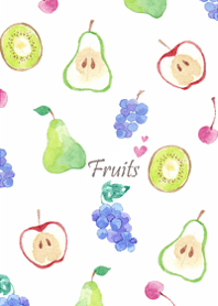 Watercolor cute fruit world3.