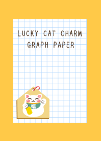 LUCKY CAT CHARM GRAPH PAPER-ORANGE