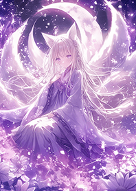 ⭐紫櫻花夢境中的九尾狐娘❤️