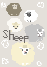 Pixel Art animal _ sheep