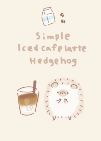 簡單刺蝟冰咖啡拿鐵米色