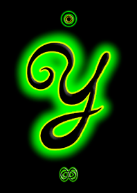 Neon Initial Y / Green