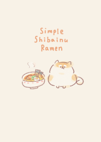 Simple Shiba Inu Ramen Beige