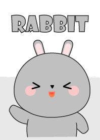 Simple So Cute Gray Rabbit