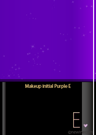 Makeup initial purple E