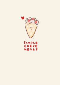 simple Crepe heart beige