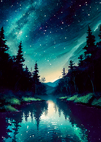 Beautiful starry night view#2015