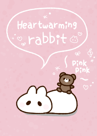 Heartwarming rabbit pink pink