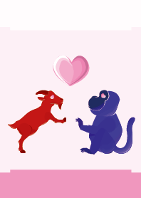 ekst Red (Sheep) Love Blue (Monkey)