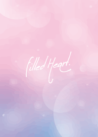 Filled Heart - pink & purple -