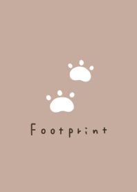 Footprints. Cat. beige.