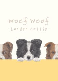 Woof Woof - Border Collie - BEIGE/YELLOW
