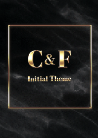 [ C&F ]  Initial Theme Gold Black