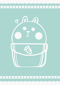 Pocket cute rabbit J-indigo (bw1)