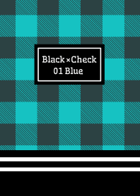Black × Check 01 Blue