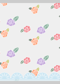 Rough rose02 on gray