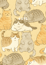Cats are soothing02 brown & yellow