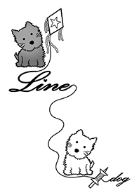 Dog's line (white)