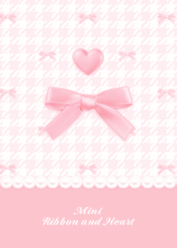 Mini Ribbon & Heart HT -  T Pink 02