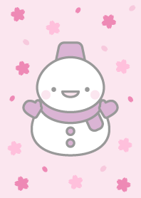 Cherry Blossoms: Purple Snowman Theme 7