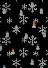 Colorful Snowman02 on black