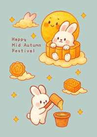 Rabbit Mid-Autumn Festival(Light Mint)