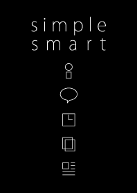 シンプル スマート -ミニマル ブラック-