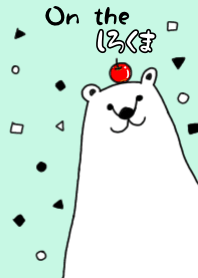 Polar bear with apple