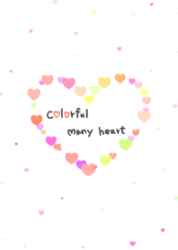 Colorful many heart