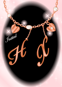 【H&X】イニシャル運気UP!ピンクゴールド