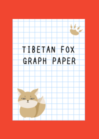 TIBETAN FOX GRAPH PAPER-RED