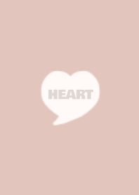 SIMPLE HEART / BEIGE & PINK