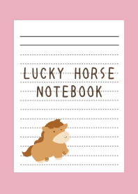 LUCKY HORSE NOTEBOOK/ROSE PINK