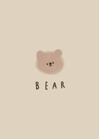 Fluffy bear. beige..