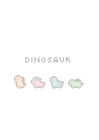 Pixel Dinosaur /wh, pastel fil